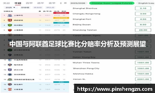 中国与阿联酋足球比赛比分赔率分析及预测展望